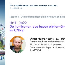 Journée pour la science ouverte au CNRS 2024 | Intervention Olivier Fruchart (CNRS)